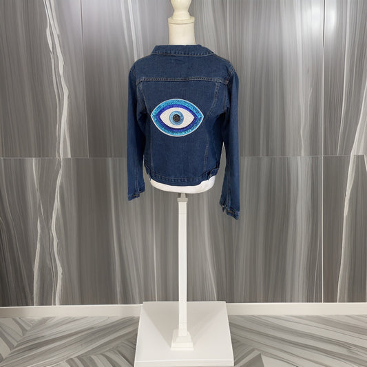 Denim Evil Eye Jacket