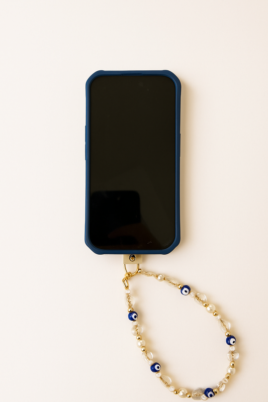 Evil Eye Beaded Phone Wristlet