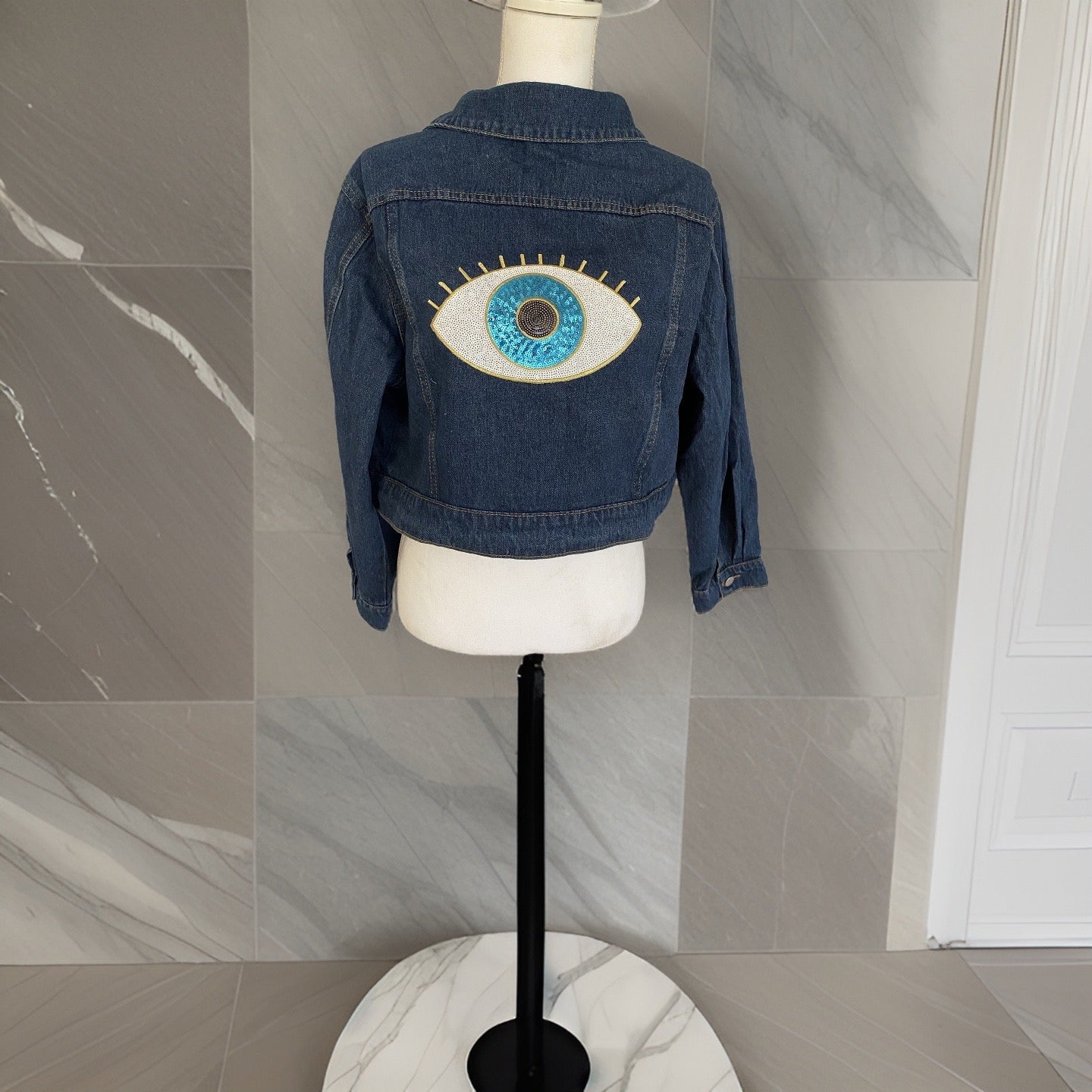 Denim Evil Eye Jacket