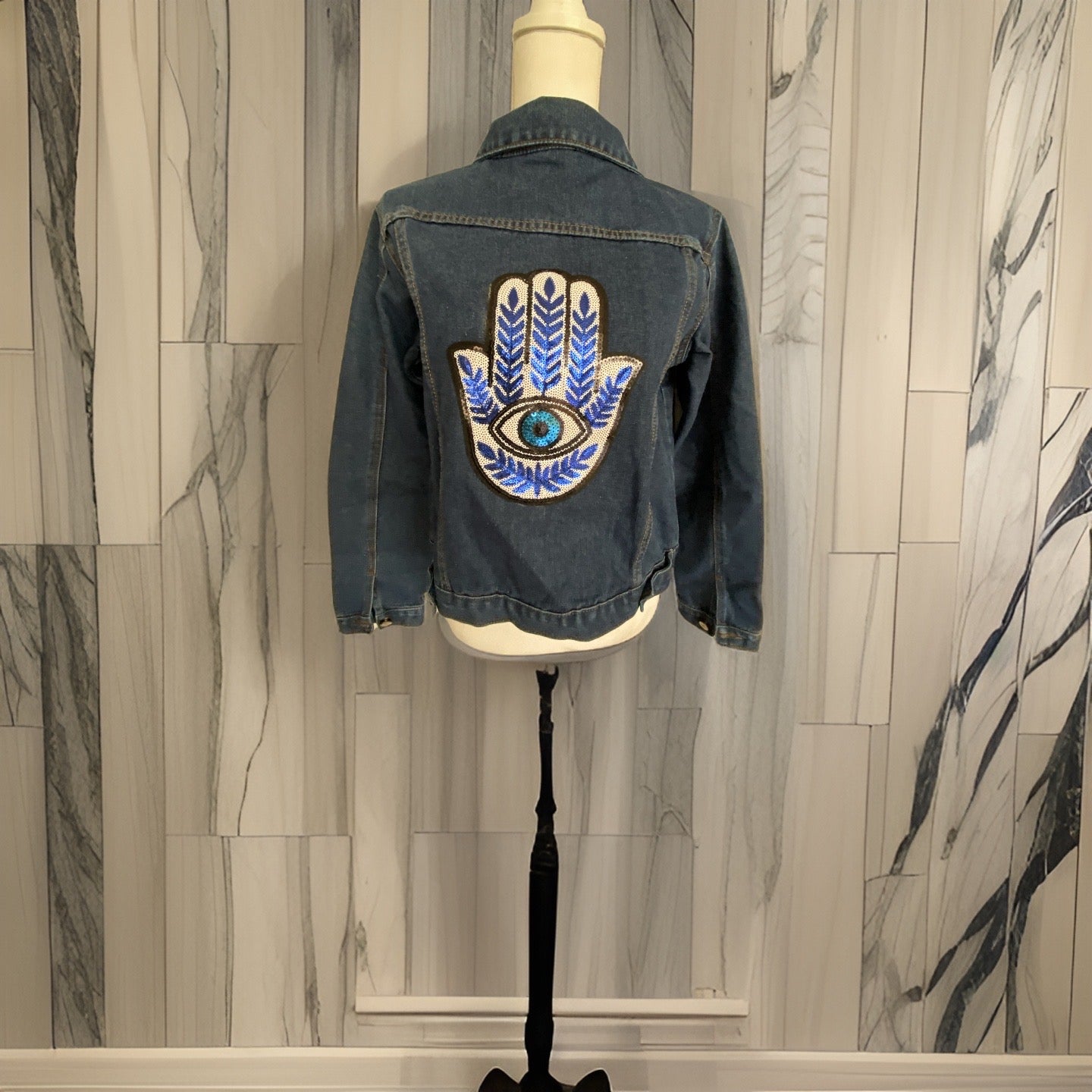 Denim Evil Eye Jacket