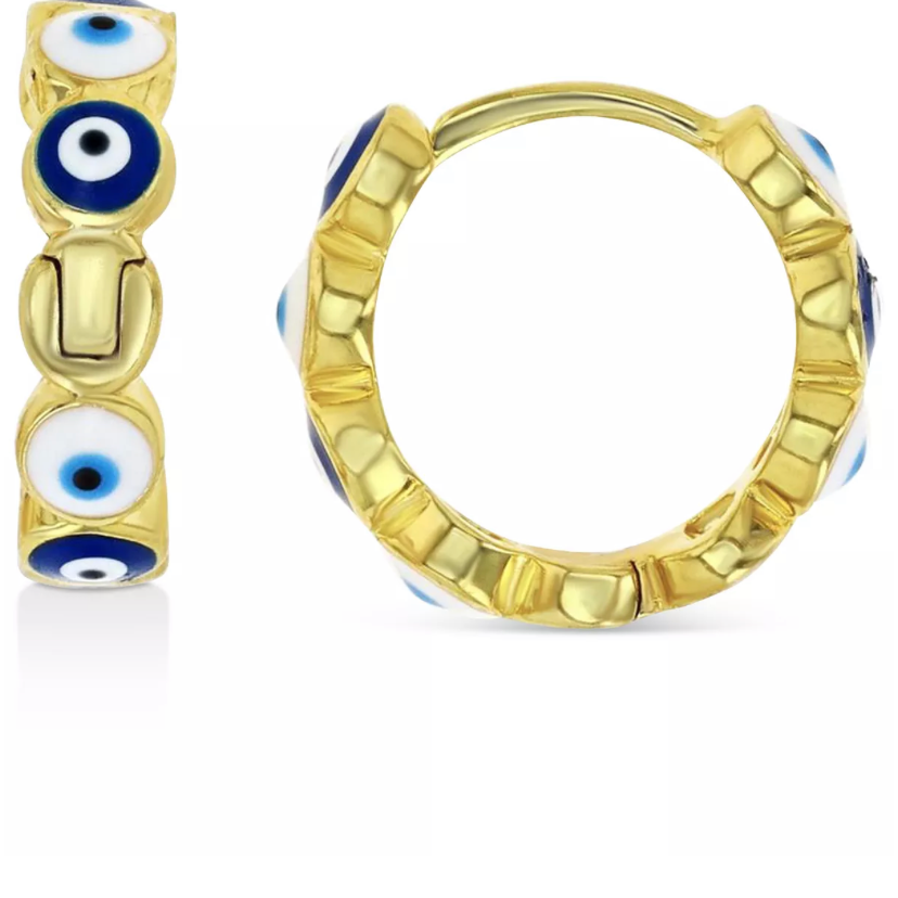 Evil Eye Hoop Earrings