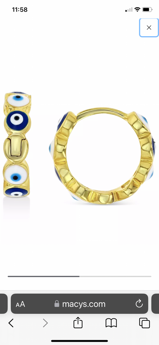 Evil Eye Hoop Earrings