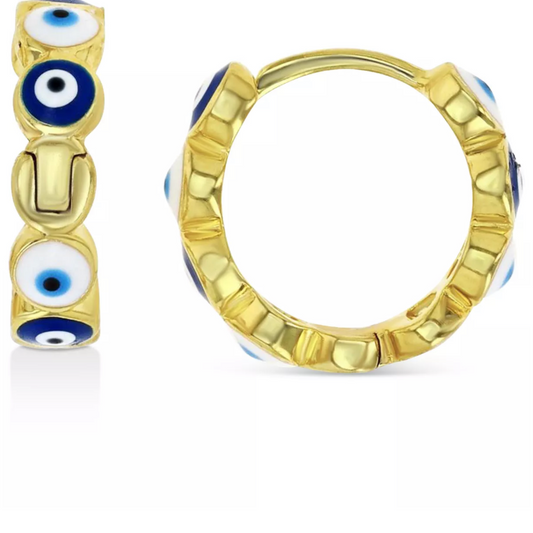 Evil Eye Hoop Earrings