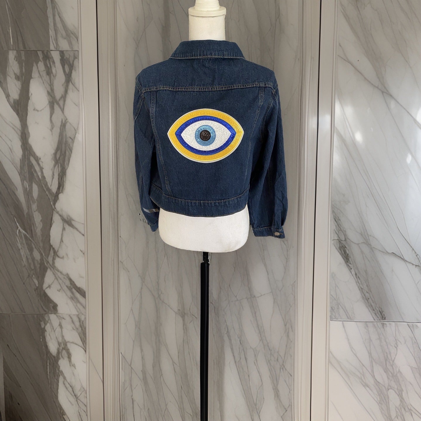 Denim Evil Eye Jacket