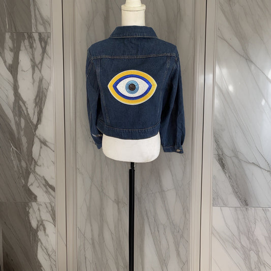 Denim Evil Eye Jacket
