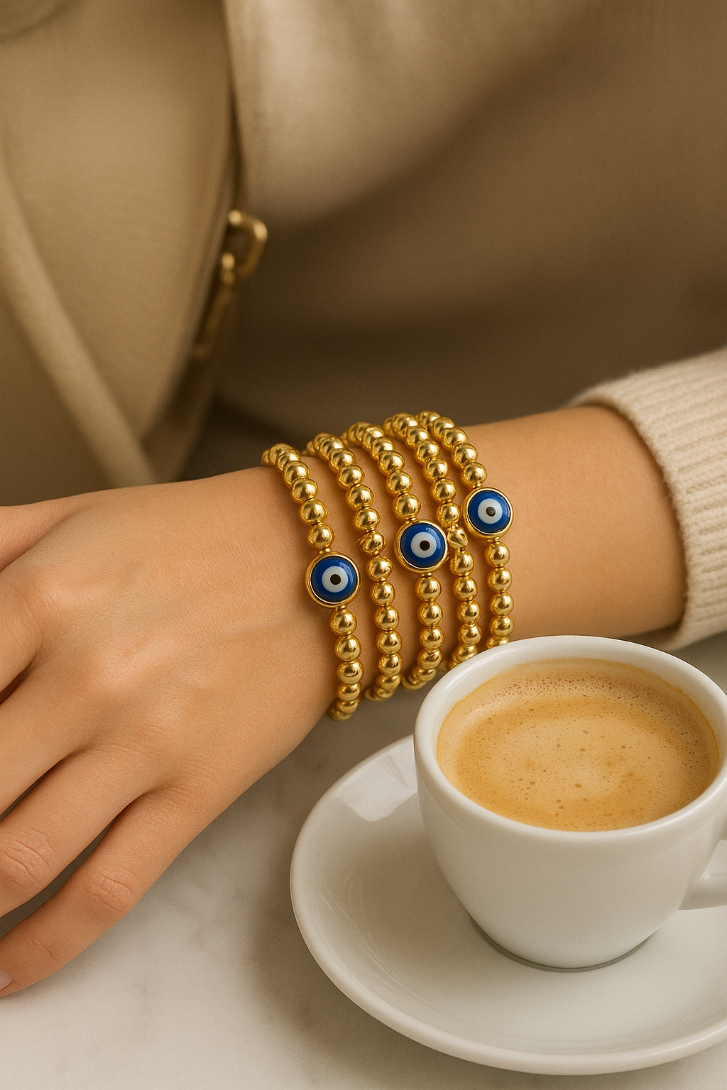 Gold Evil Eye Bracelet