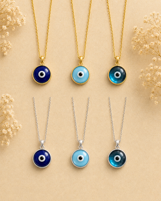 Glass Evil Eye Necklace