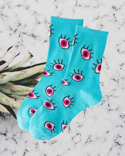Evil Eye Funky Crew Socks