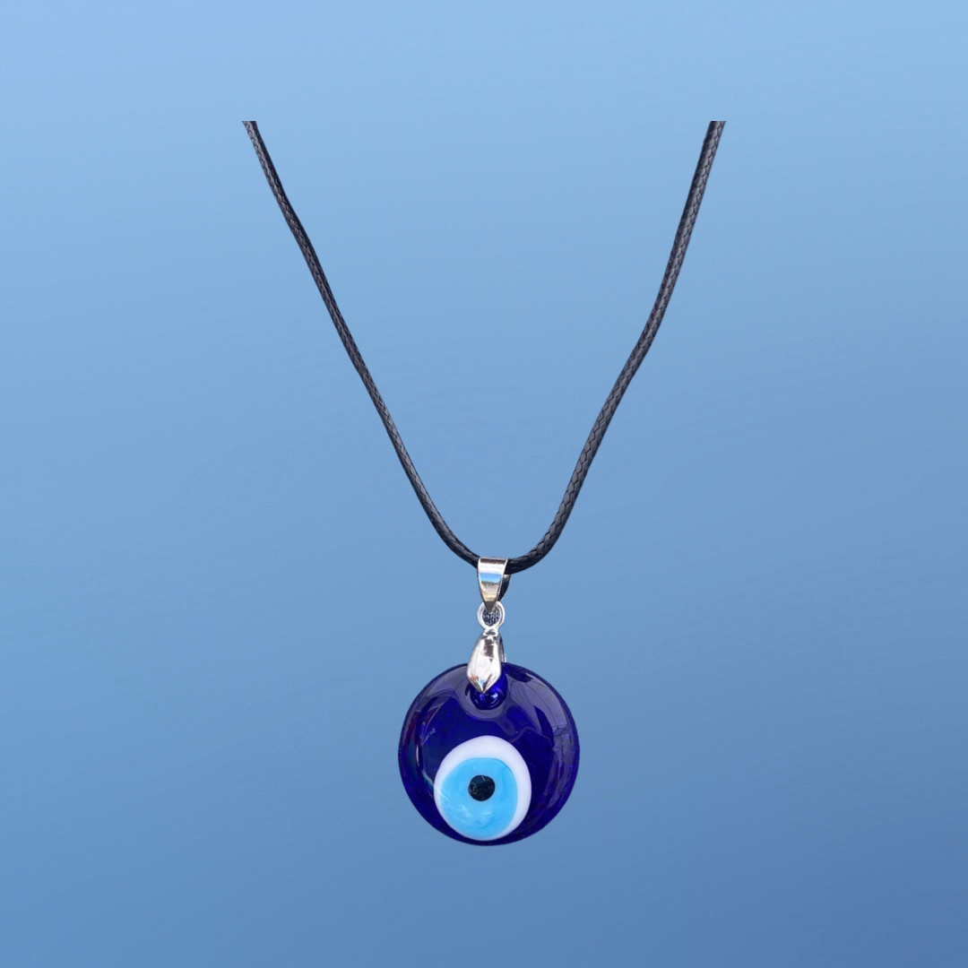 Evil Eye Glass Pendant Necklace