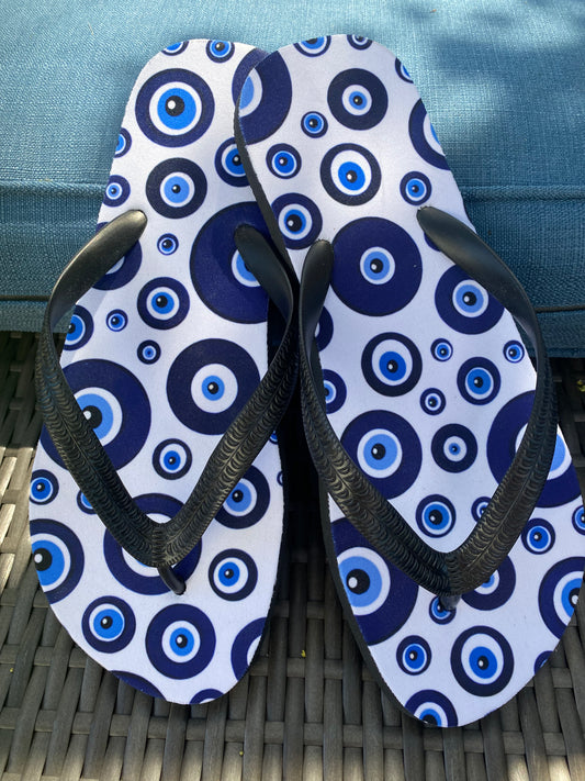 Evil Eye Flip Flops
