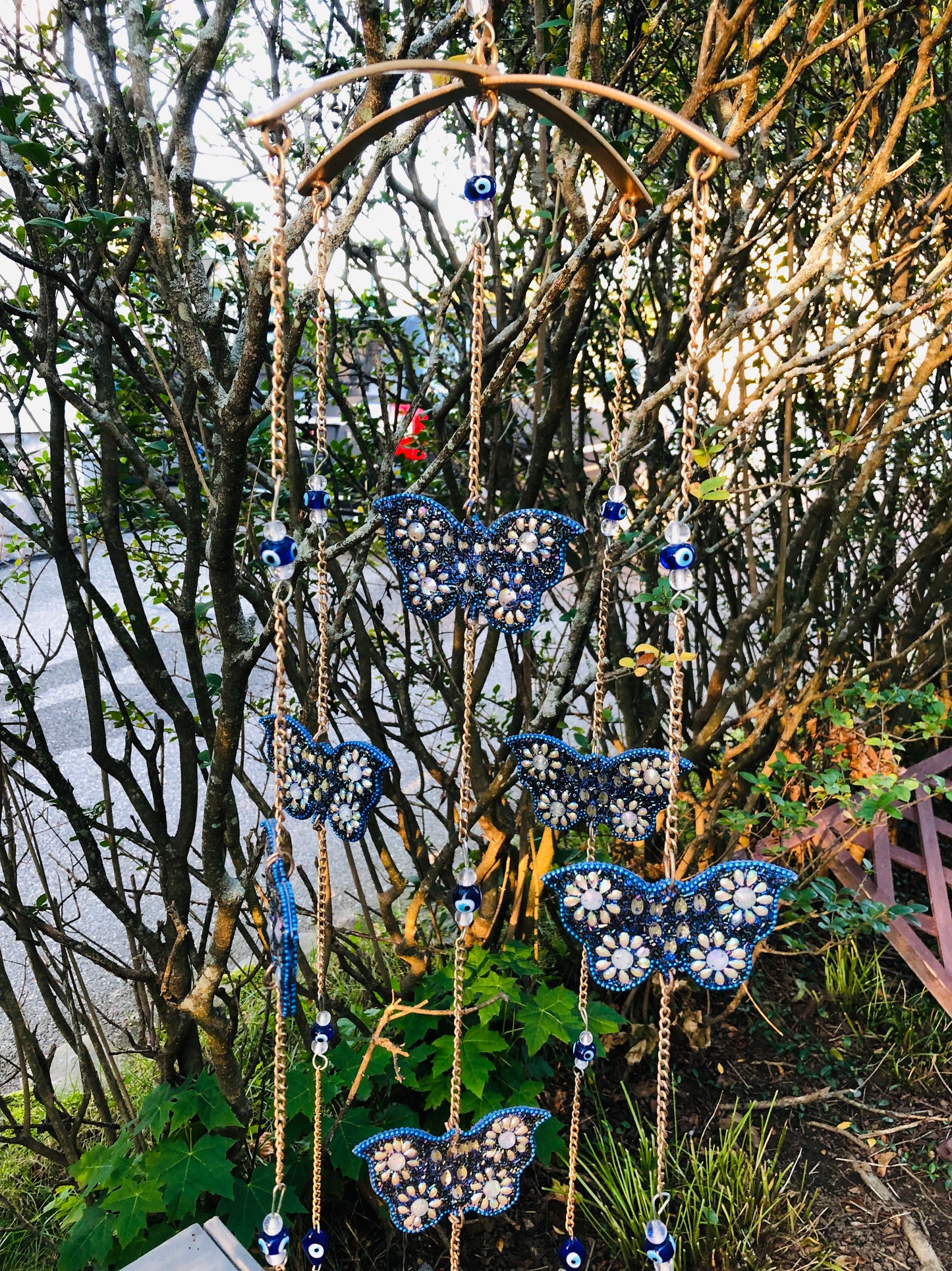 Evil Eye Butterfly Windchimes
