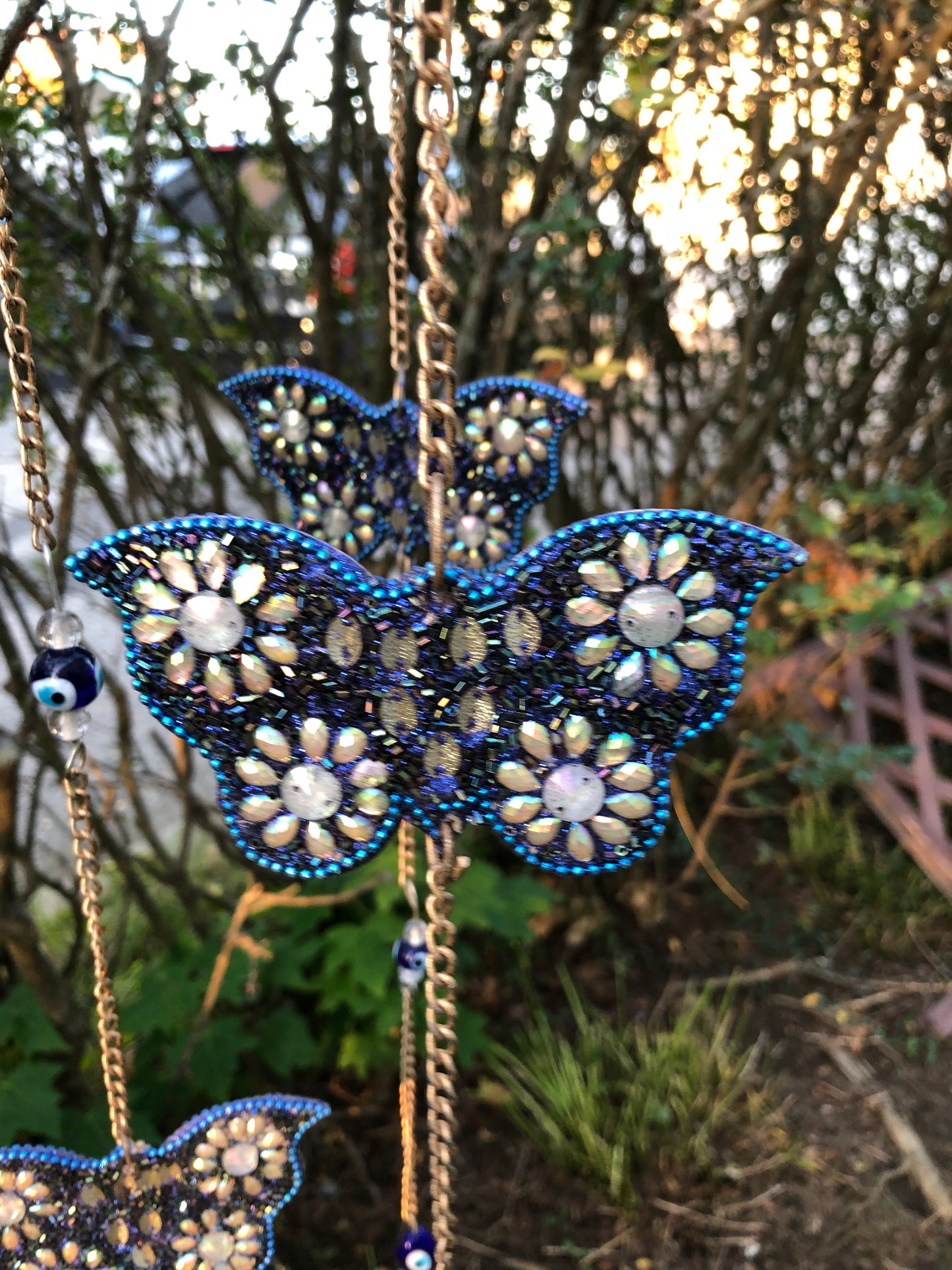 Evil Eye Butterfly Windchimes