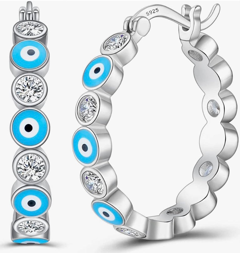 Evil Eye Hoop Earrings