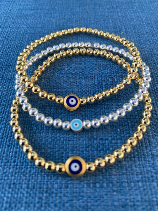 Evil Eye Bracelet with Mini Evil Eye