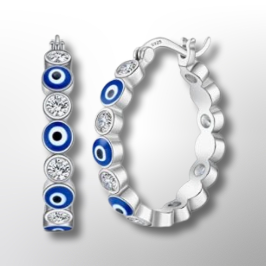 Evil Eye Hoop Earrings
