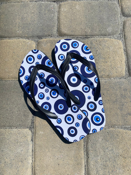 Evil Eye Flip Flops