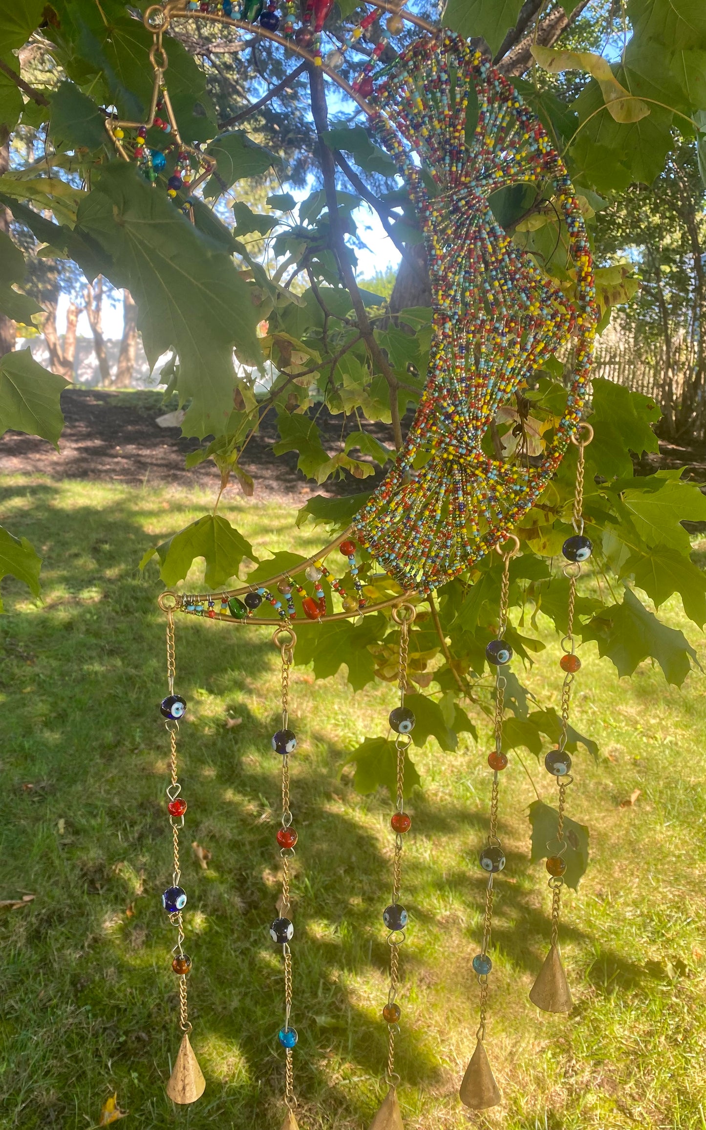 Evil Eye Beaded Celestial Wind chime