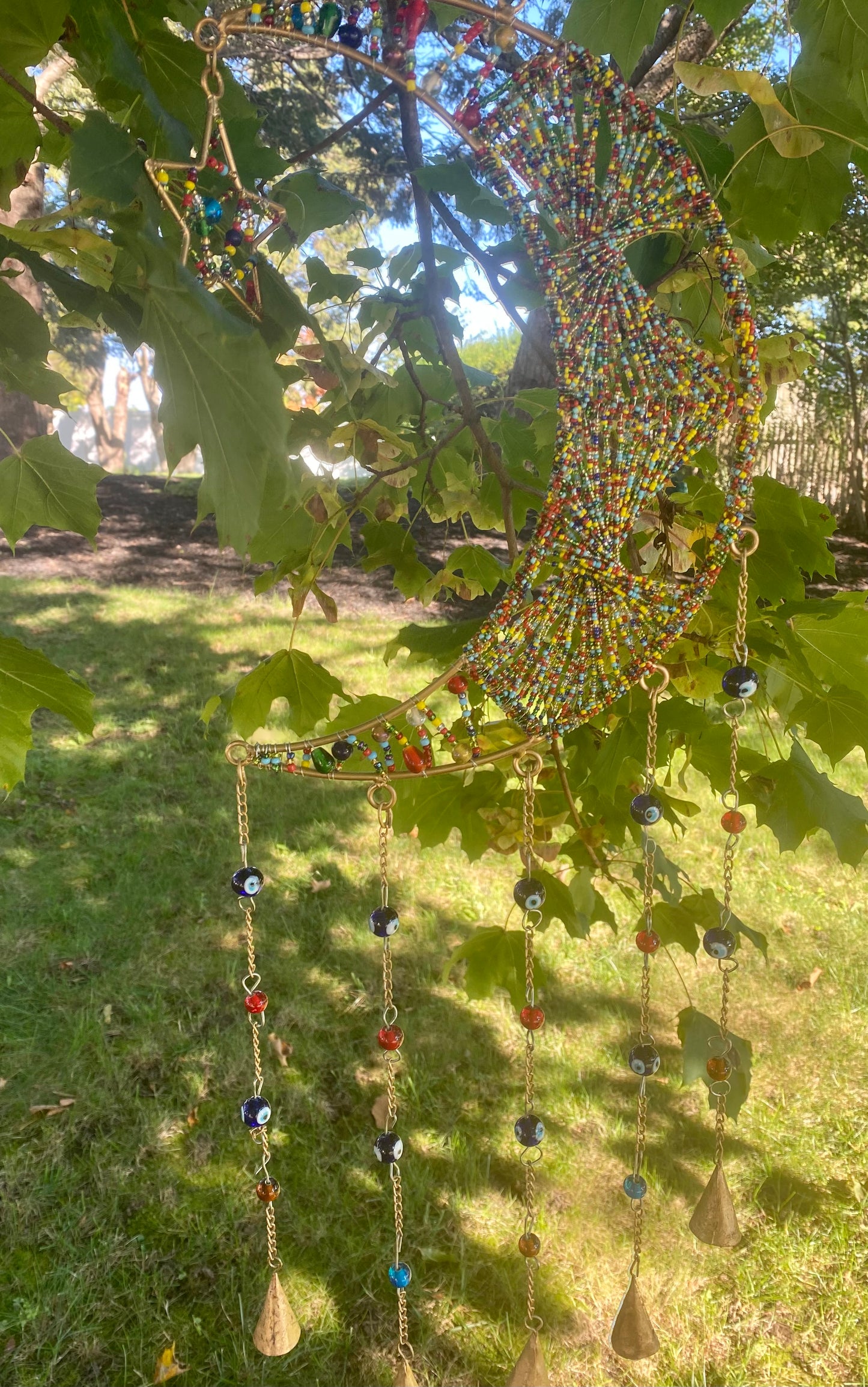 Evil Eye Beaded Celestial Wind chime