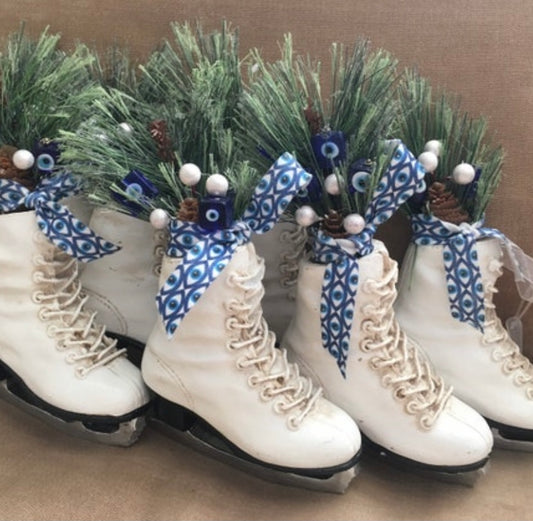 Evil Eye Ice Skate Ornament