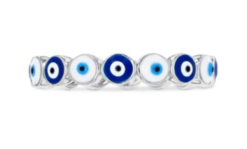 Evil Eye Hand-Painted Enamel Band