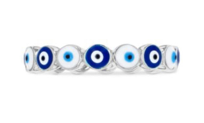 Evil Eye Hand-Painted Enamel Band