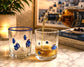 Blue Hamsa Hand Glass Tumbler