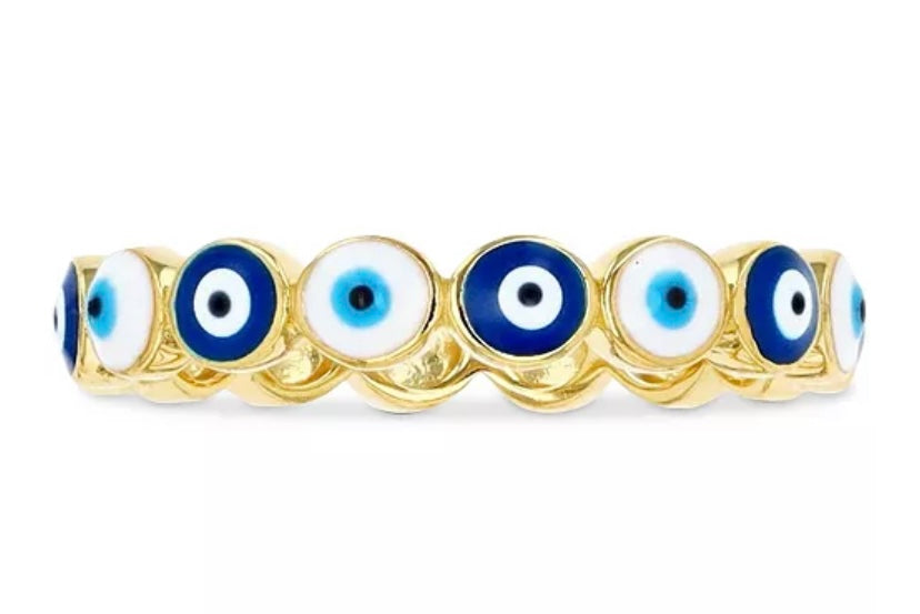 Evil Eye Hand-Painted Enamel Band