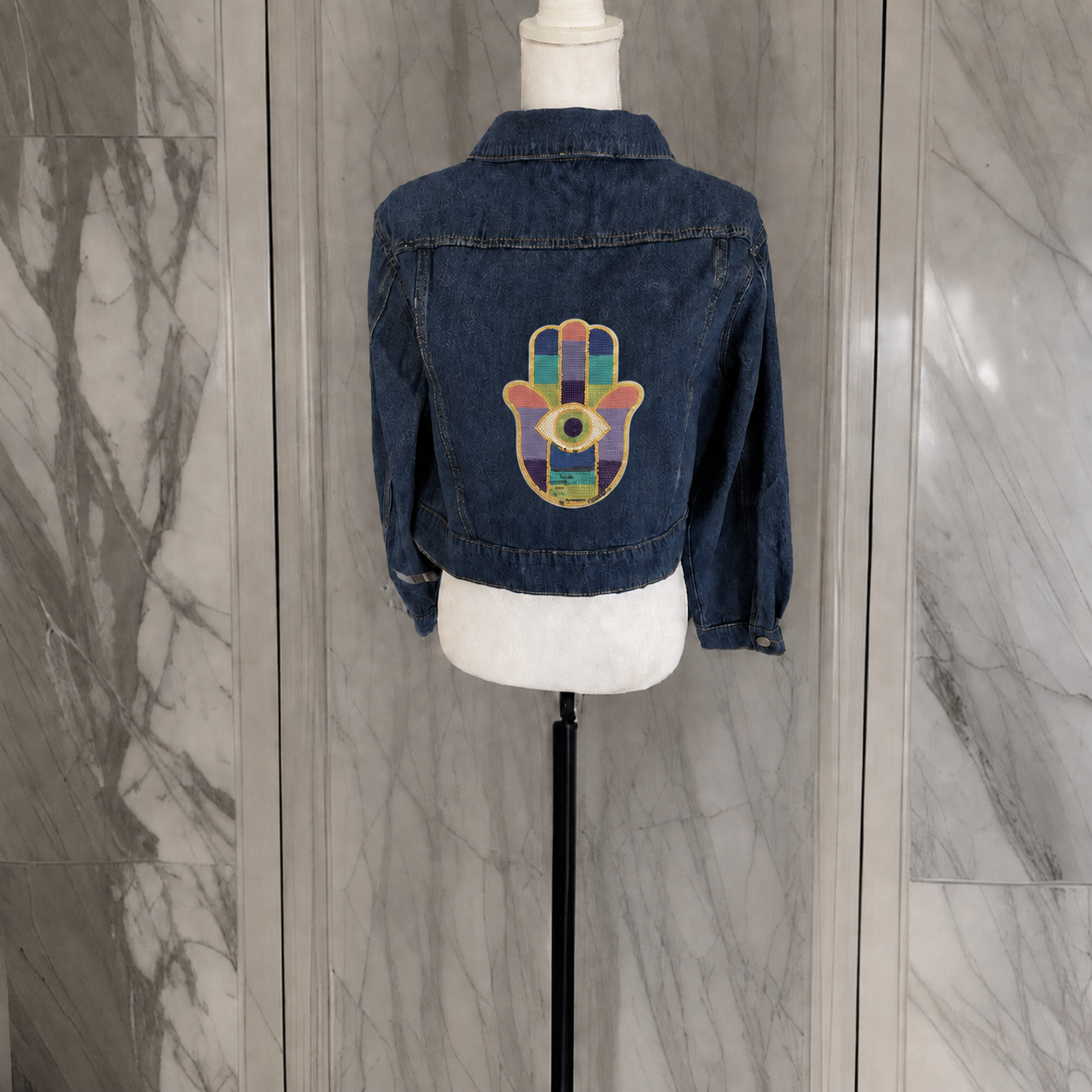 Denim Evil Eye Jacket