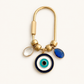 Evil Eye Charm Keychain | Gold Protective Bag Charm
