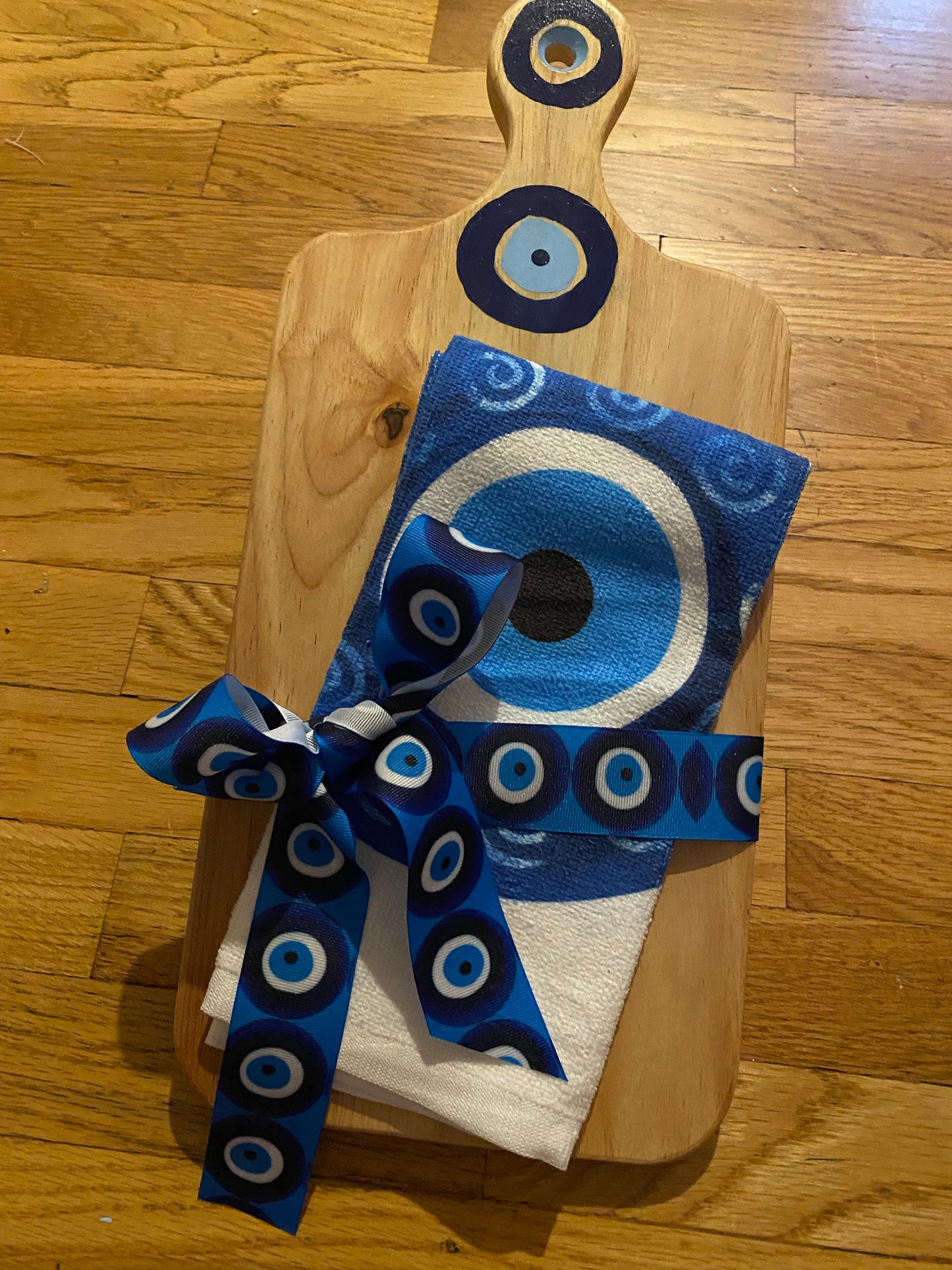 Evil Eye  Hand Painted Charcuterie Board